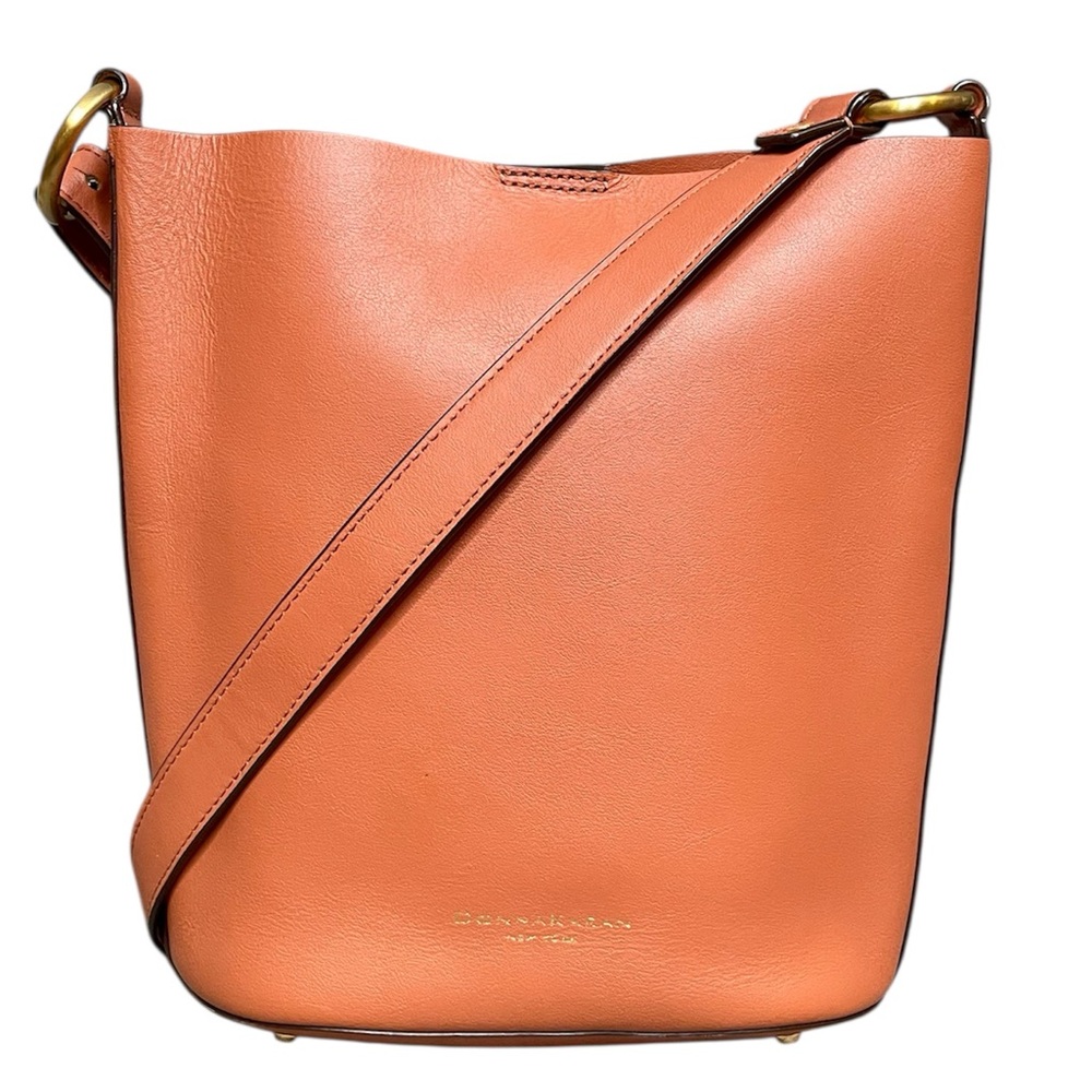 Donna Karan Adan Bucket Bag 100% Leather Pockets & Interior w/ Adjustable Strap